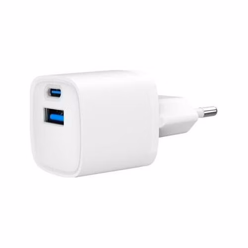 Gembird USB nabíječka, 2x port, 20W, rychlé nabíjení, bílá
