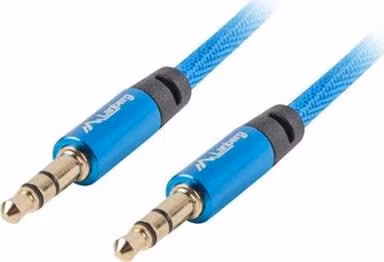 LANBERG Minijack 3.5mm M / M 3 PIN kabel 2m, modrý