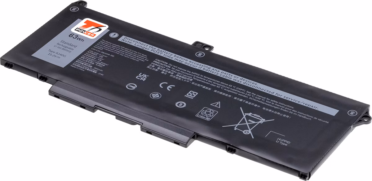 Batéria T6 Power pre Dell Latitude 5420, 5520, Precision 3560, 4100mAh, 63Wh, 4cell, Li-pol