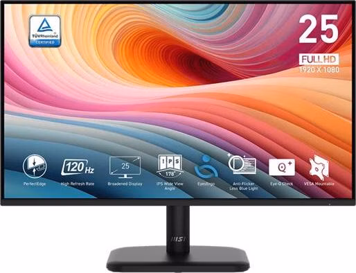MSI PRO MP251L E2 monitor 24,5"/FHD/IPS/1ms/120Hz/HDMI/D-Sub/černá