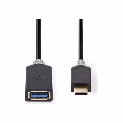 Nedis CCBW61710AT015 - USB 3.0 Kabel | Typ-C Zástrčka - A Zásuvka | 0,15 m | Antracit
