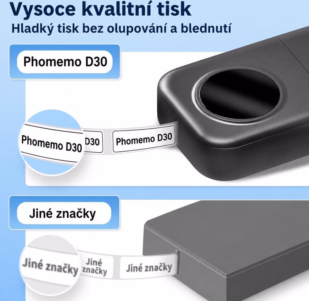 Phomemo Tiskárna štítků D30, fialová + role štítků 100 ks (12x40 mm)