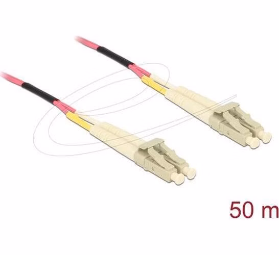 Delock Optický kabel LC Duplex na LC Duplex, multimód, OM4, 50 m