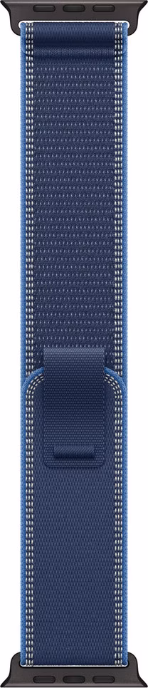 Apple Watch 49mm Blue/Bright Blue Trail Loop - M/L - Black Titanium Finish