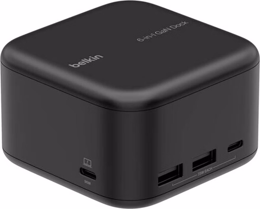 Belkin Connect USB-C 6-in-1 Core GaN Dock 130W - Black