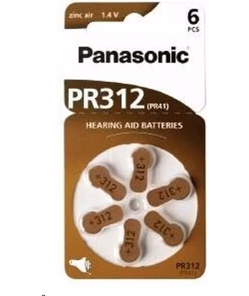 PANASONIC Zinkovzduchová baterie PR-312(41)/6LB AA 1,2V (Blistr 6ks)