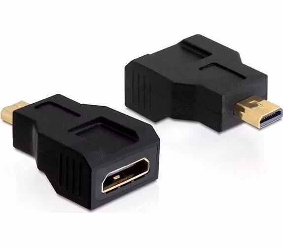 Delock adaptér HDMI mini C samice > HDMI micro D samec