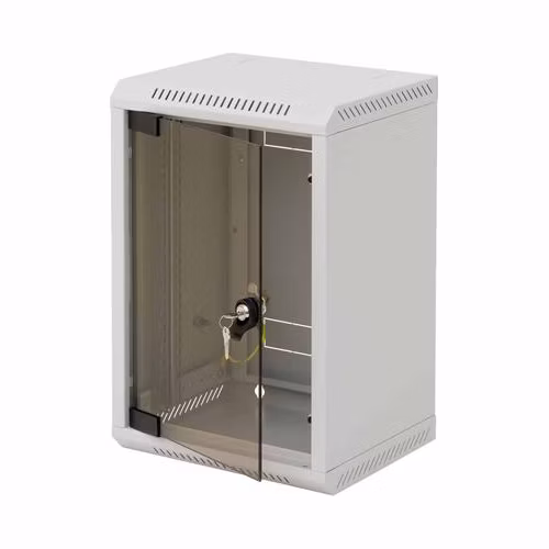 10" rack jednodielny 9U/260 TRITON sivý plech.dvere