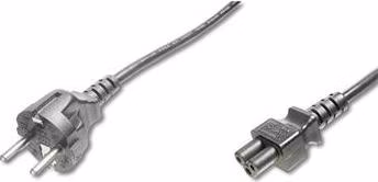 PremiumCord Kabel síťový 230V k notebooku 2m, trojlístek "Mickey Mouse", rovná zástrčka