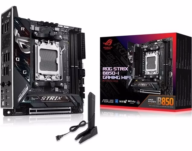 ASUS MB Sc AM5 ROG STRIX B850-I GAMING WIFI, AMD B850, 2xDDR5, 1xUSB4, 1xHDMI, WiFi, Mini-ITX