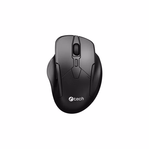 C-TECH myš WLM-17 Dual mode, bezdrátová, BT5.0 + 2,4GHz, 1600DPI, 6 tlačítek, USB nano receiver, černá