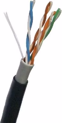 DATACOM UTP drát CAT5E PVC+PE,Fca 305m cívka černý 2-OUTDOOR