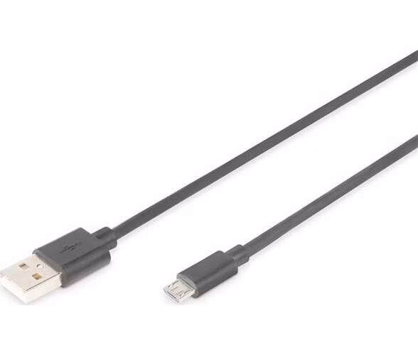 Digitus USB 2.0 kabel USB A samec na USB micro B samec, 2x stíněný, Měď, 1m