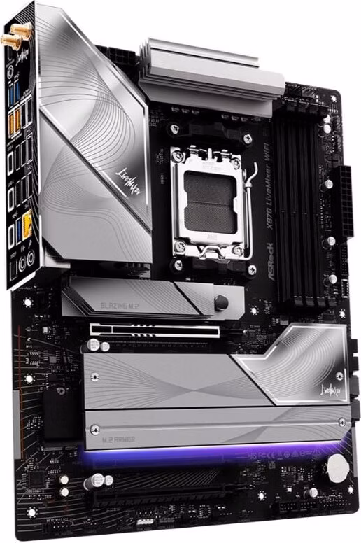 ASRock MB Sc AM5 X870 LiveMixer WiFi, AMD X870, 4xDDR5, 1xHDMI, 2xUSB4, WI-FI, ATX