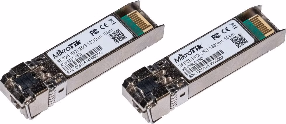 MikroTik XS+2733LC15D SFP/ SFP+/ SFP28, SM, 1270/ 1330nm, 15 km