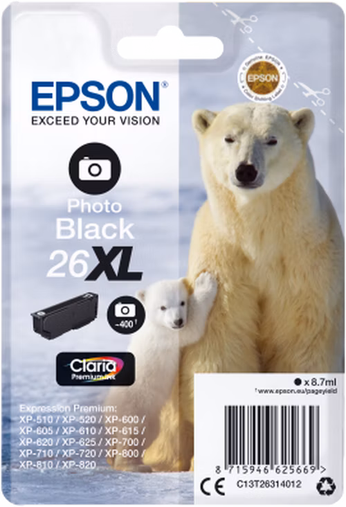 EPSON cartridge T2631 photo black (lední medvěd) XL