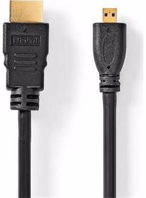 Nedis CVGL34700BK15 - Kabel High Speed HDMI s Ethernetem | Konektor HDMI - Konektor Micro HDMI | 1,5 m | Černá
