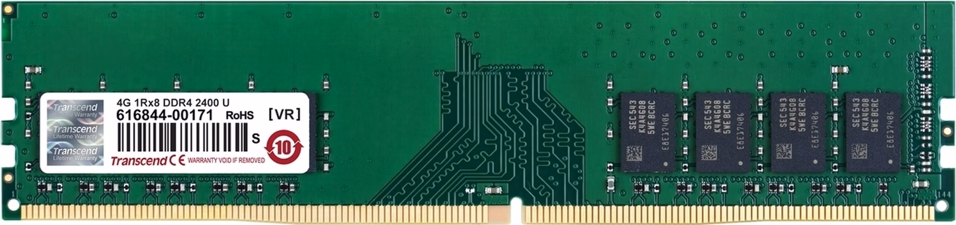 Transcend paměť 4GB DDR4 2400 U-DIMM 1Rx8 CL17