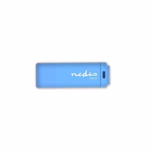 Nedis FDRIU264BU - Flash disk USB 2.0 | 64 GB | Čtení 12 MB/s / zápis 3 MB/s | Modrá