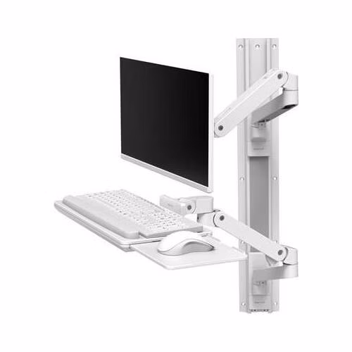 ERGOTRON LX Pro Wall Mount System, nástěnný systém ramen, monitor, klávesnice,myš, bílá
