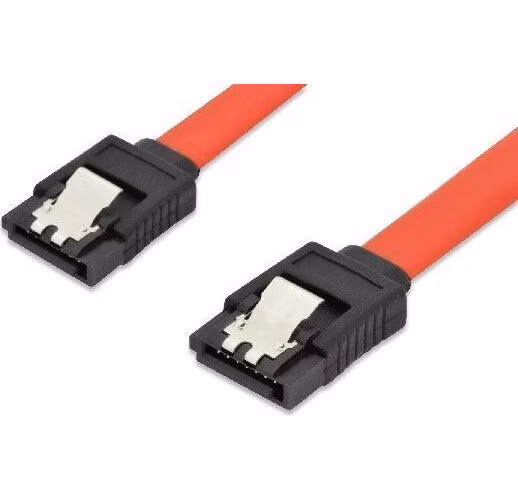 Ednet Připojovací kabel SATA, typ L, západka F / F, 0,3 m, přímý, SATA II / III, re
