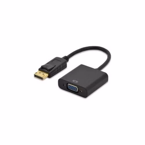 Ednet kabelový adaptér DisplayPort, DP samec na HD15 samice (VGA), 0,15 m, Full HD, CE, zlatý, bl