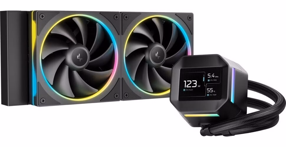 DEEPCOOL vodní chladič LM240 / 2x120mm ARGB fan / 4pin PWM / displej / černý