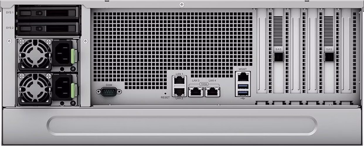 Synology HD6500 High Density 4U, 60x SAS, 64GB RAM, 2x 10Gb LAN, 2x 1Gb LAN, redund.zdroj, 4x PCIe