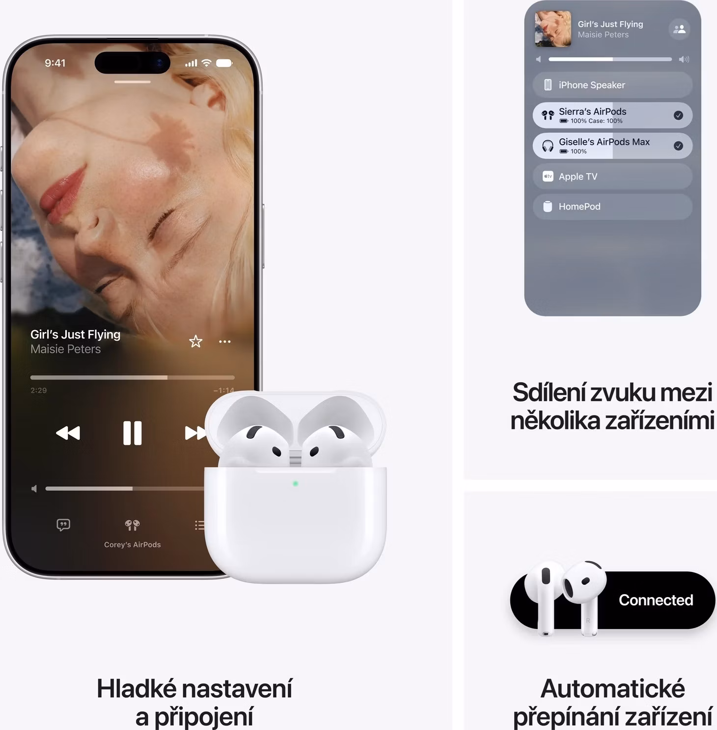 Apple AirPods 5 (2026) / bezdrátová sluchátka / bílá