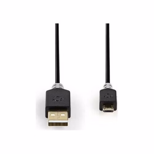 Nedis CCBW60500AT20 - USB 2.0 kabel | A Zástrčka - Micro B Zástrčka | 2 m | Antracit