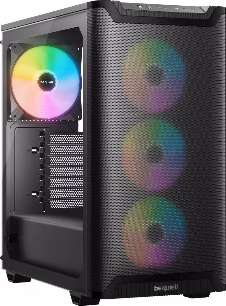 Be quiet! skříň PURE BASE 501LX / ATX / 4xARGB fan / USB-C / 2xUSB 3.2 / temperované sklo / černá