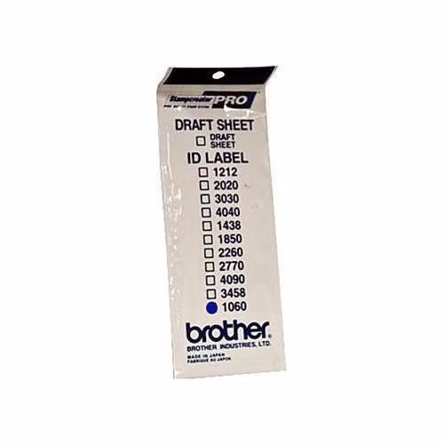 Brother ID-1060, štítek razítka s průhlednou krytkou, 12ks (10x60 mm)