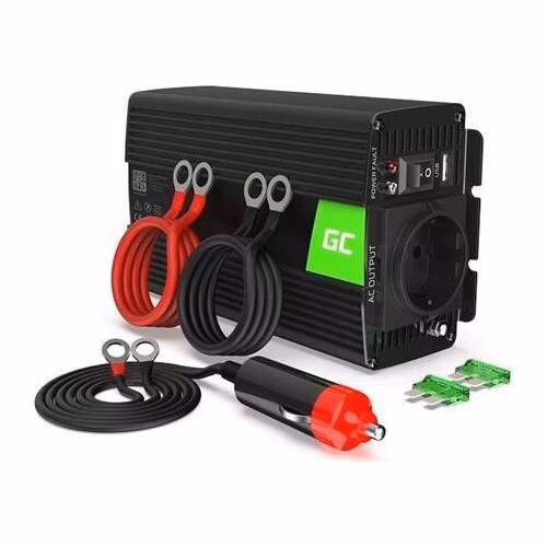 Green Cell Měnič napájení Power Inverter do auta 12V na 230V 300W / 600W Čistý sinus