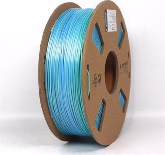 Gembird tisková struna (filament), PLA, 1,75mm, 1kg, silk rainbow, modrá/zelená
