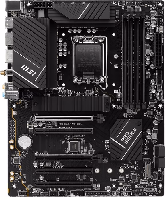MSI PRO B760-P WIFI DDR4 / Intel B760 / LGA1700 / 4x DDR4 / 2x M.2 / HDMI / DP / USB-C / WiFi / ATX