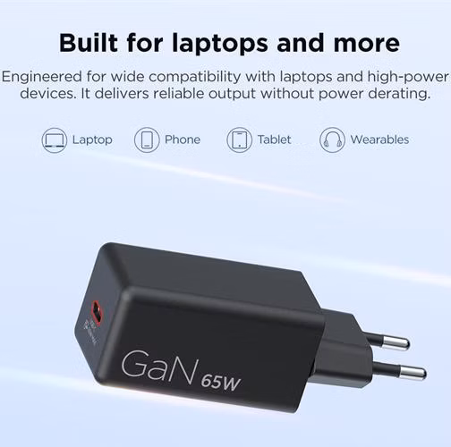 Lenovo 65W PD, GaN Charger, 1x USB-C, 2m kabel