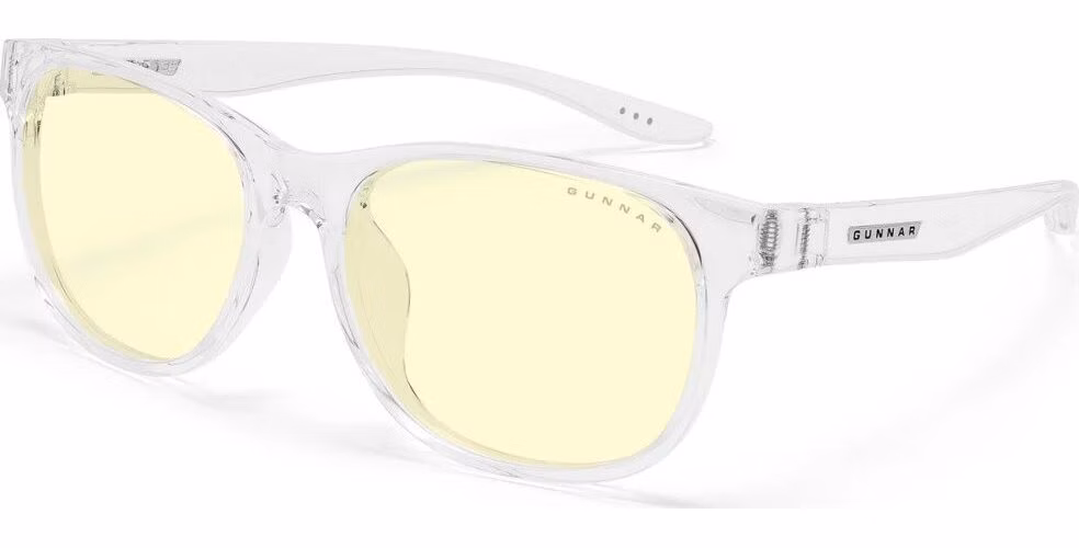 GUNNAR kancelářske/herní brýle RUSH KIDS LARGE (8-12) CRYSTAL jantarová skla BLF 65 NATURAL focus