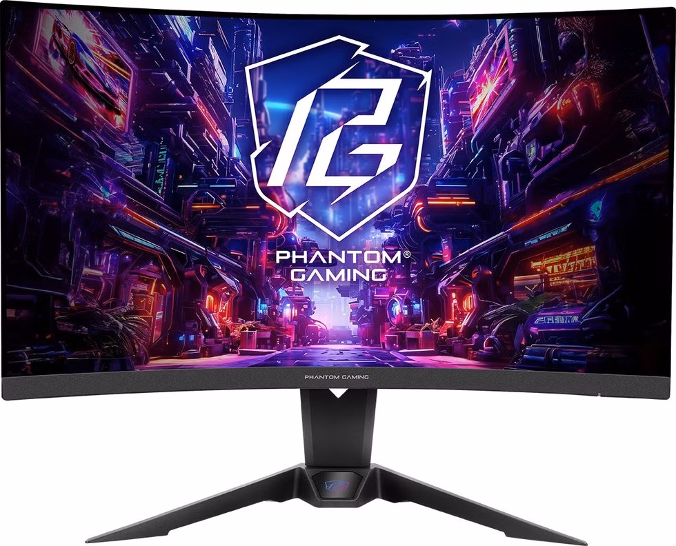 Phantom Gaming by Asrock monitor zakřivený PG27QRT2A 27"/VA/2560x1440/180Hz/300cd/m2/1ms/HDMI/DP/speaker/wifi anténa