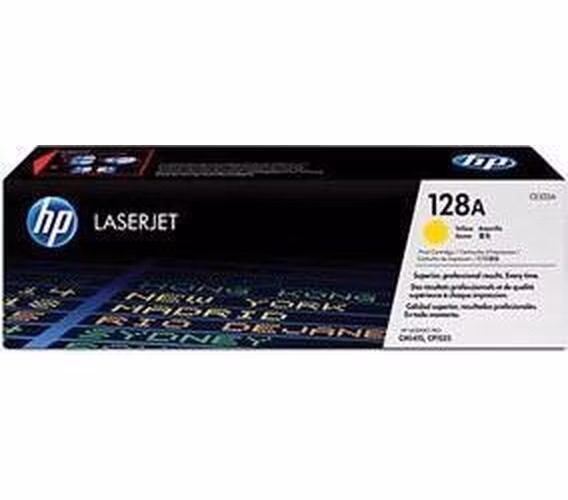 HP 128A Yellow LJ Toner Cart, CE322A (1,300 pages)