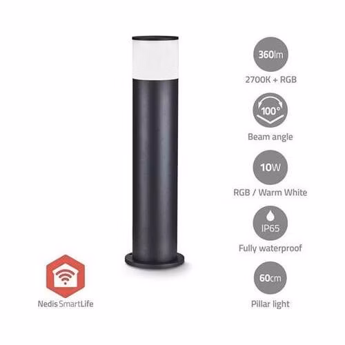 Nedis ZBLOP10RGBW - Venkovní světlo Smartlife| 360 lm | Zigbee 3.0 | 10 + 4 W | RGB / Teplá Bílá | 2700 K | Hliník