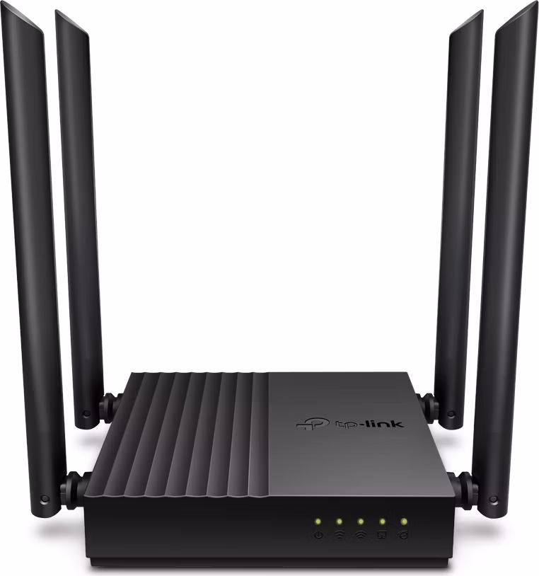 AC1200 Dual-Band Wi-Fi Router SPEED: 400 Mbps at 2.4 GHz + 867 Mbps at 5 GHz SPEC: 4× Antennas, 1× Gigabit WAN Port + 4×