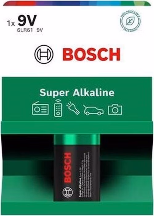 Bosch 6LR61SA1B/00 Super Alkaline 9V (Blistr 1 ks)