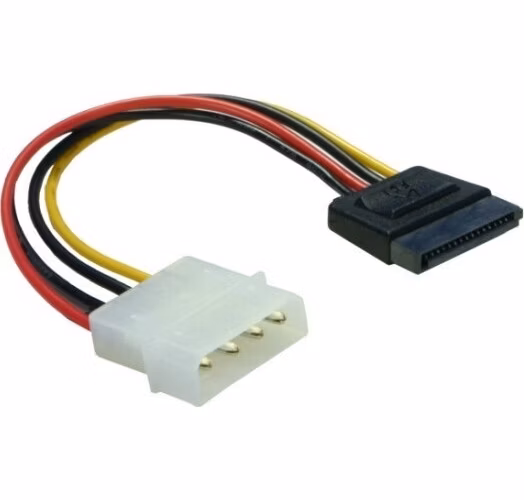 Delock Redukce napájení MOLEX 4-pin na SATA 15-pin přímý, 6 cm
