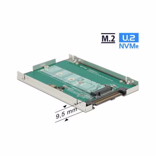 Delock 2.5” Převodník U.2 SFF-8639 > M.2 NGFF NVMe Key M