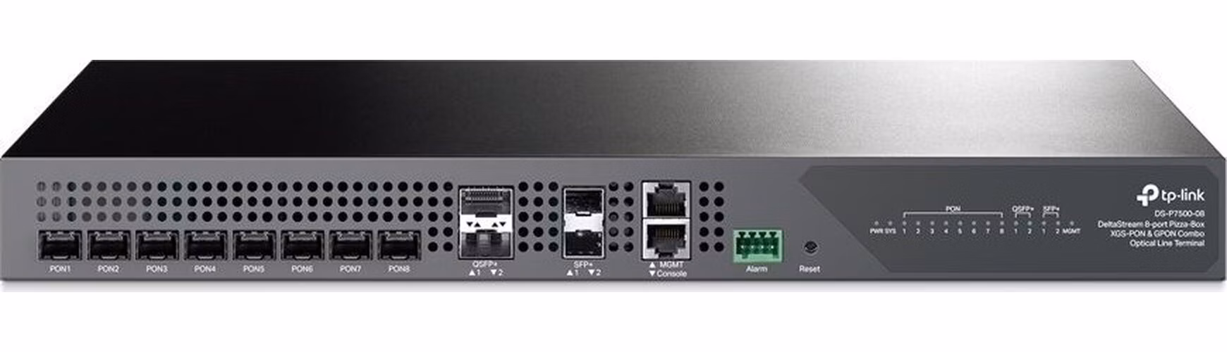TP-Link DS-P7500-08 - DeltaStream 8-port Pizza-box XGS-PON + GPON OLT, 8x GPON, 2x 40GB QSFP+, 2x 10G SFP+