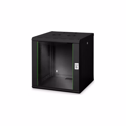 DIGITUS Nástěnná skříňka 12U, Unique Series 643x600x600 mm, barva černá (RAL 9005)