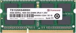 Transcend TS1GSK64W6H 8GB DDR3L 1600 SO-DIMM 2Rx8, tray