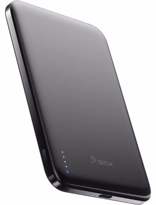BMX SolidSafe™ Air Titanium 5K Qi2 Wireless Magnetic Power Bank, Black