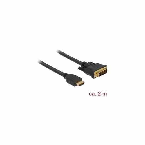 Delock Kabel HDMI na DVI 24+1 obousměrný 2 m
