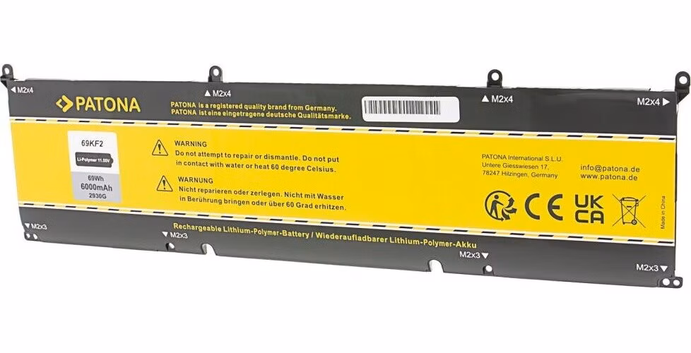PATONA baterie pro ntb DELL Precision 5550, 5560, XPS 9500, 9510, G5 5515 6000mAh Li-Pol 11,55V 69KF2